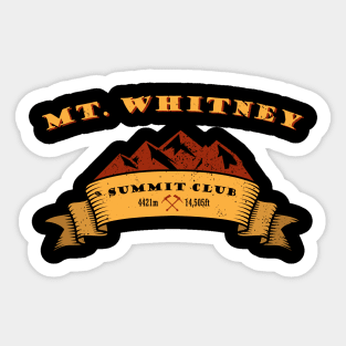 Mount Whitney Summit Club Sticker